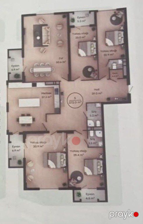 Satılır 5 otaqlı yeni tikili 272 m² — Mənzil, Bakı (5)