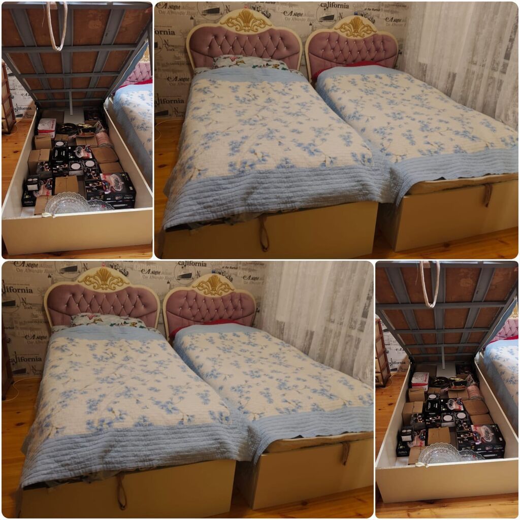 2 eded bazali yataq.satilir birde 300 azn.Unvan musviqabad (Gülü) — Mebel, Qobu