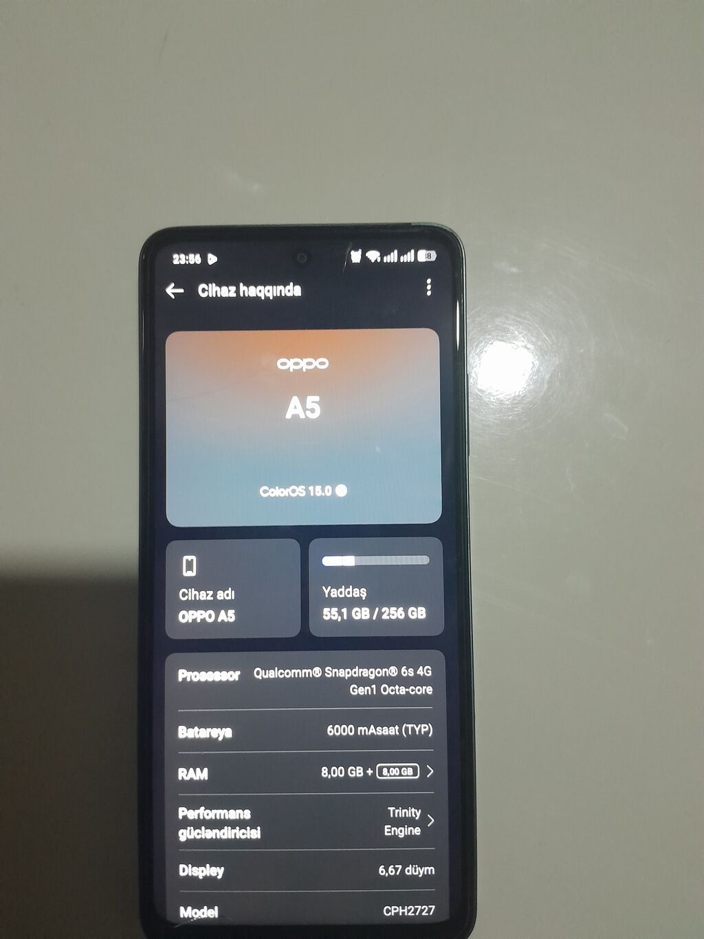 Oppo A5, 256 GB, rəng - Yaşıl, İki sim kartlı — OPPO, Goranboy