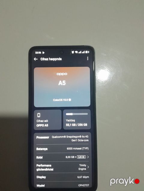 Oppo A5, 256 GB, rəng - Yaşıl, İki sim kartlı — Goranboy