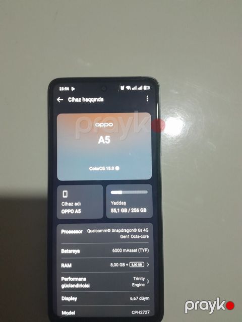 Oppo A5, 256 GB, rəng - Yaşıl, İki sim kartlı — Goranboy