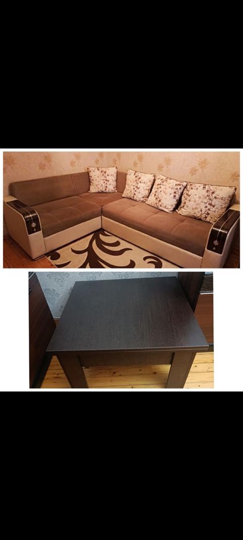 Künc divan, işlənmiş, açılan (bazalı)