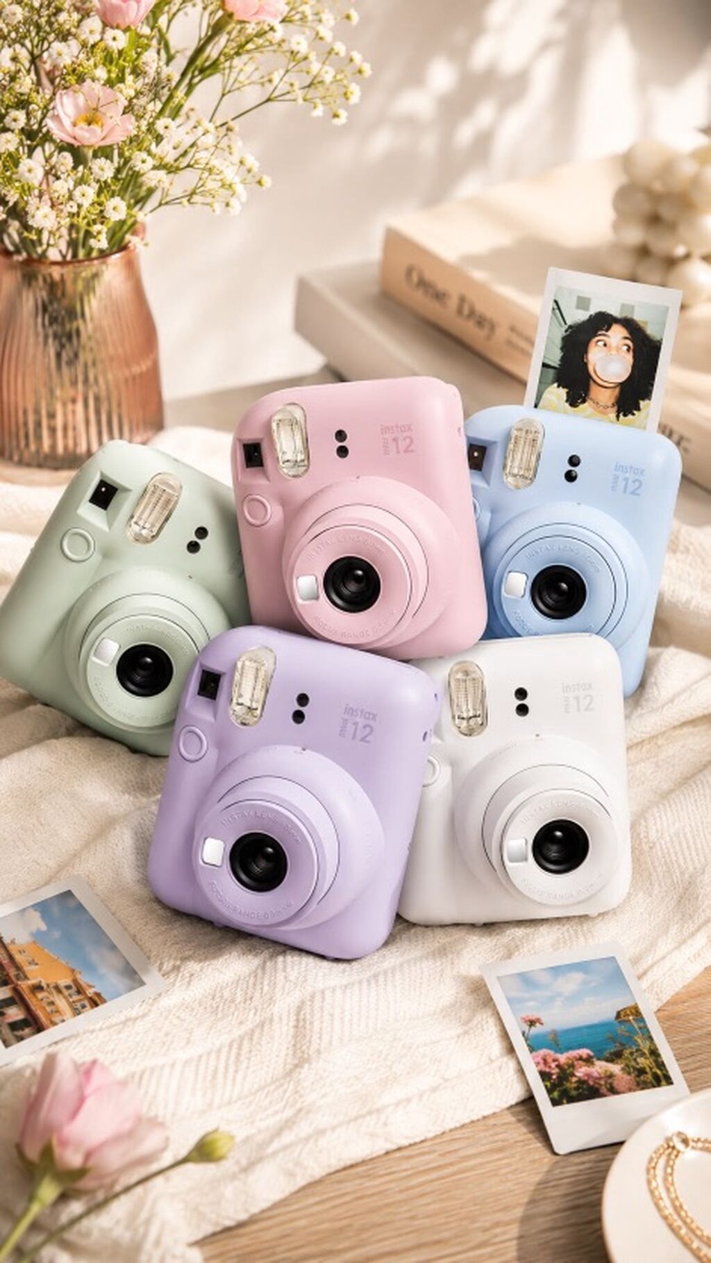 Fujifilm Instax Mini 12 instant fotoaparatları – pastel rənglərdə