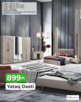 Yataq Dəsti – 899 ₼ Komplektin tərkibi və ölçülər: - Çarpayı: 1 ədəd — Furniture