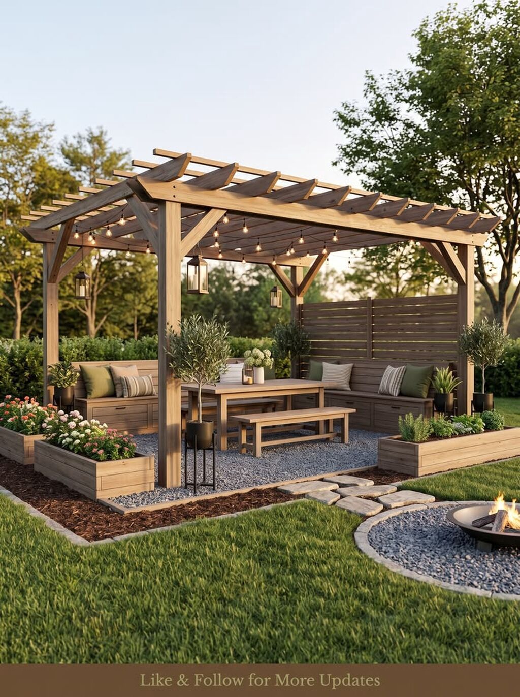 Bağ/pergola qurulumu – taxta konstruksiya və açıq hava istirahət — Mebel, Digah (3)