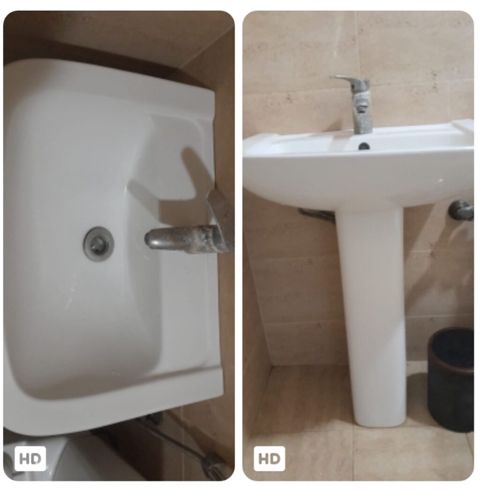 Pedestal lavabo, ağ rəng