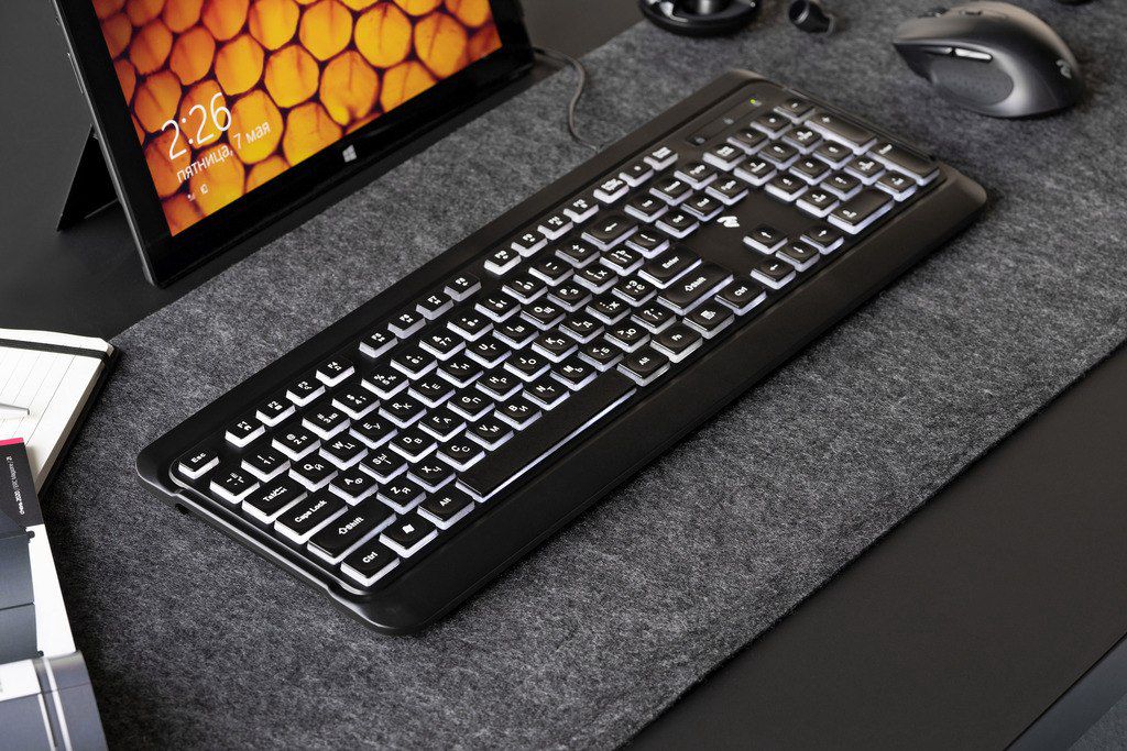 Klaviatura "2Е KS120 White backlight USB Black" — Elektronika, Bakı (8)