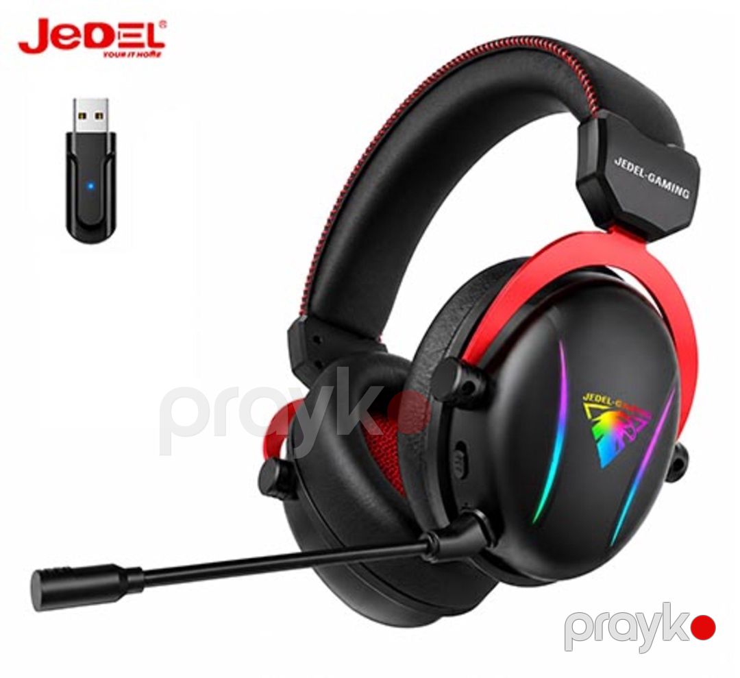 RGB Gaming qulaqlıq Jedel GH564P USB 7.1 Surround BT & 2.4 Wireless — Elektronika, Bakı (10)