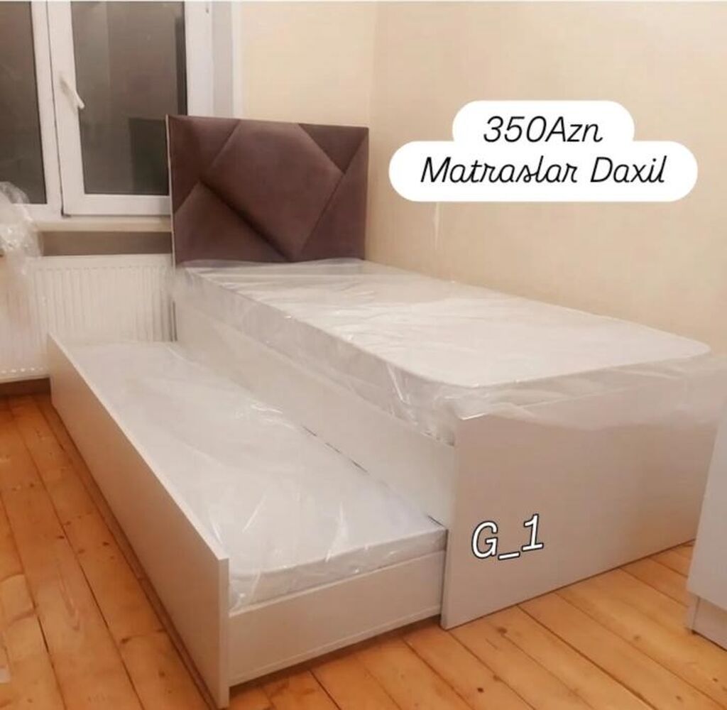 Çəkilə bilən əlavə çarpayıya malik tək nəfərlik çarpayı dəsti. Kompakt — Mebel, Mehdiabad