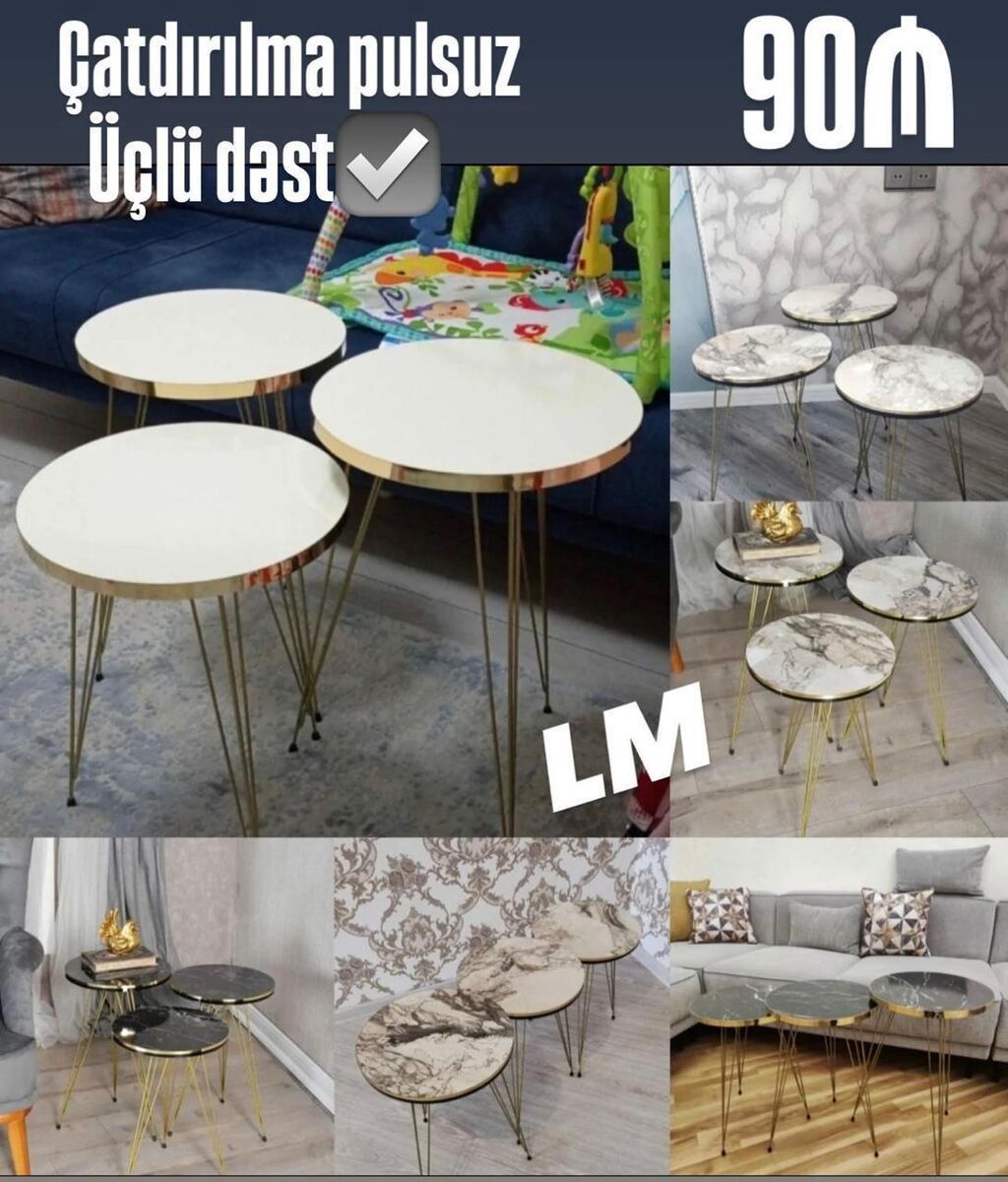 Yumru masa, Açılan, Təkərsiz, Zəmanətsiz, Pulsuz quraşdırılma