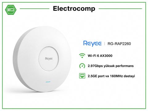 Reyee Wireless RG-RAP2260 AX3000 Wi-Fi 6 High Performance Access Point