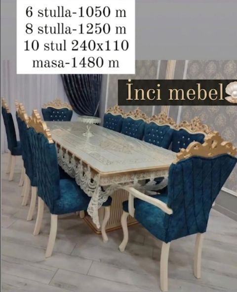 Qonaq otağı üçün, Yeni, Açılmayan, Dördbucaq masa — İnci mebel — Masalar