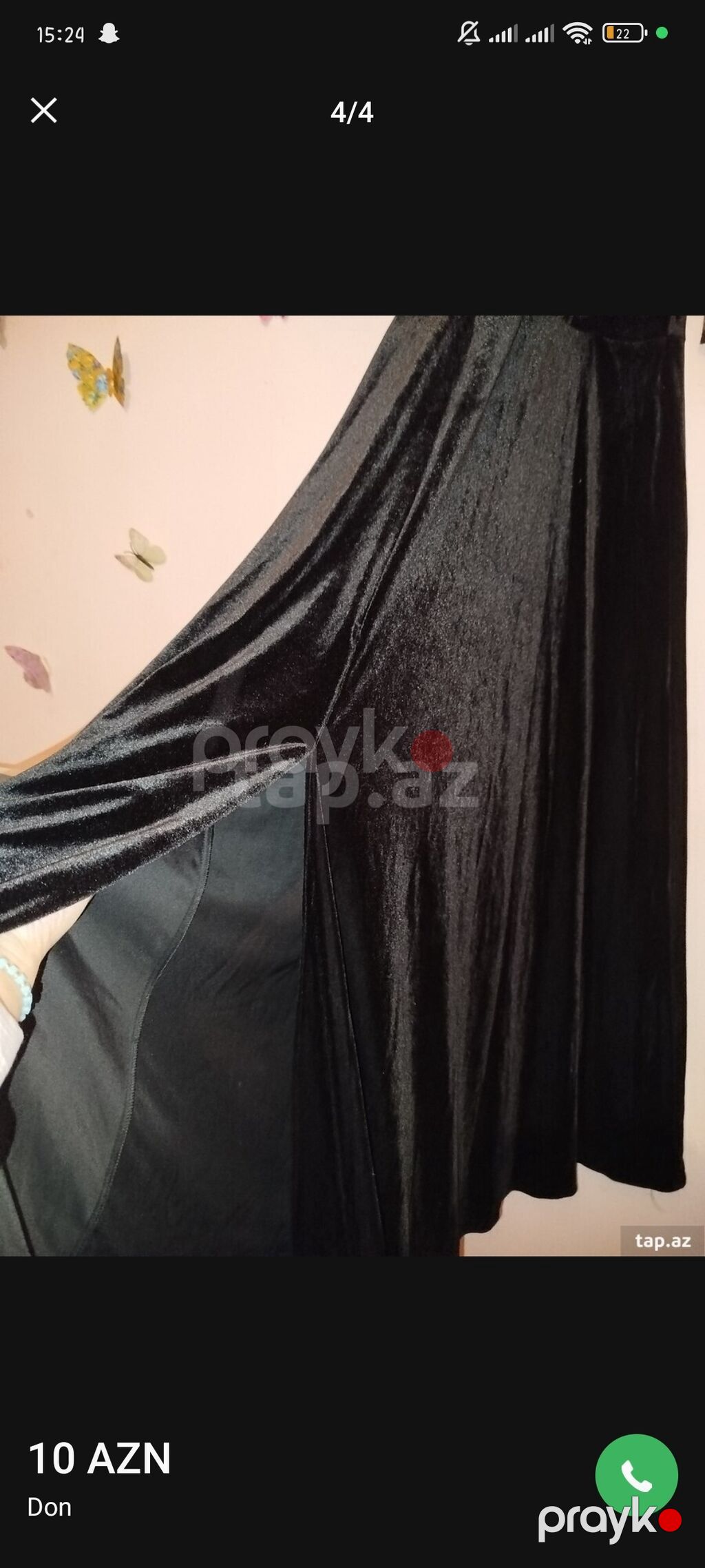 Məhsul: Qadın paltarı - Material: məxmər toxuma, elastik və tökümlü — Şəxsi əşyalar, Bakı (2)