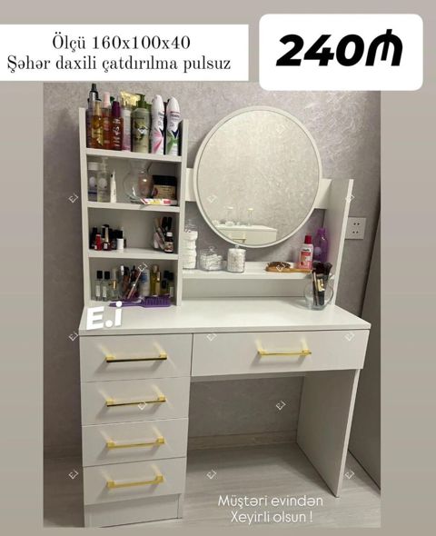 Düz masa, Siyirməli, Polkalı, Kredit yoxdur