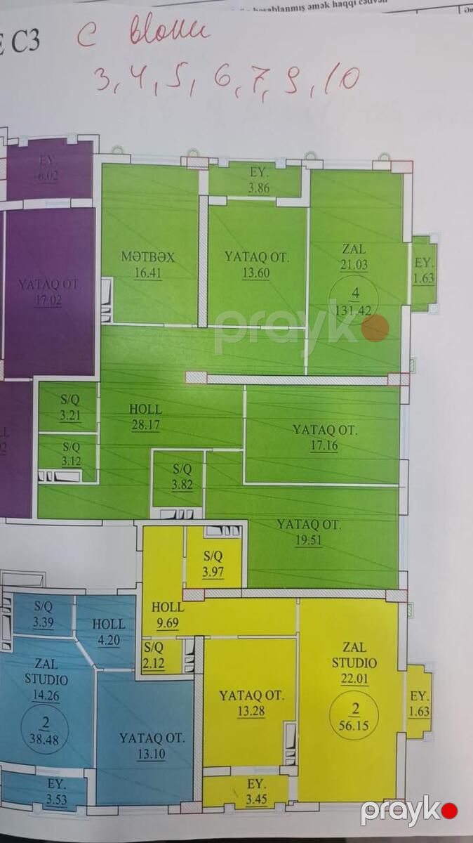 Satılır 4 otaqlı yeni tikili 135 m² — Mənzil, Bakı (2)