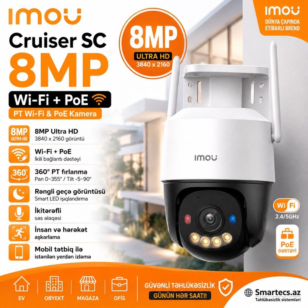 WiFi kamera 8mp İmou — Təhlükəsizlik sistemləri, Bakı (2)
