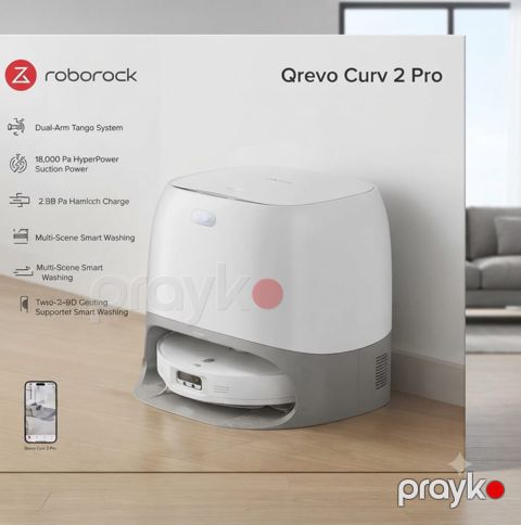 Robot tozsoran Roborock Qrevo Curv 2 Pro — Bakı
