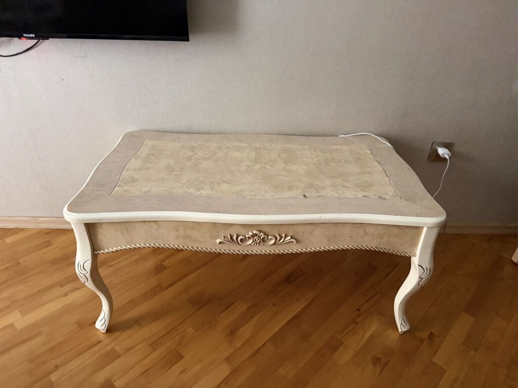 Yemək otağı dəsti və künc divanı - Masa və 8 ədəd stul: Klassik — Mebel, Masazır (5)
