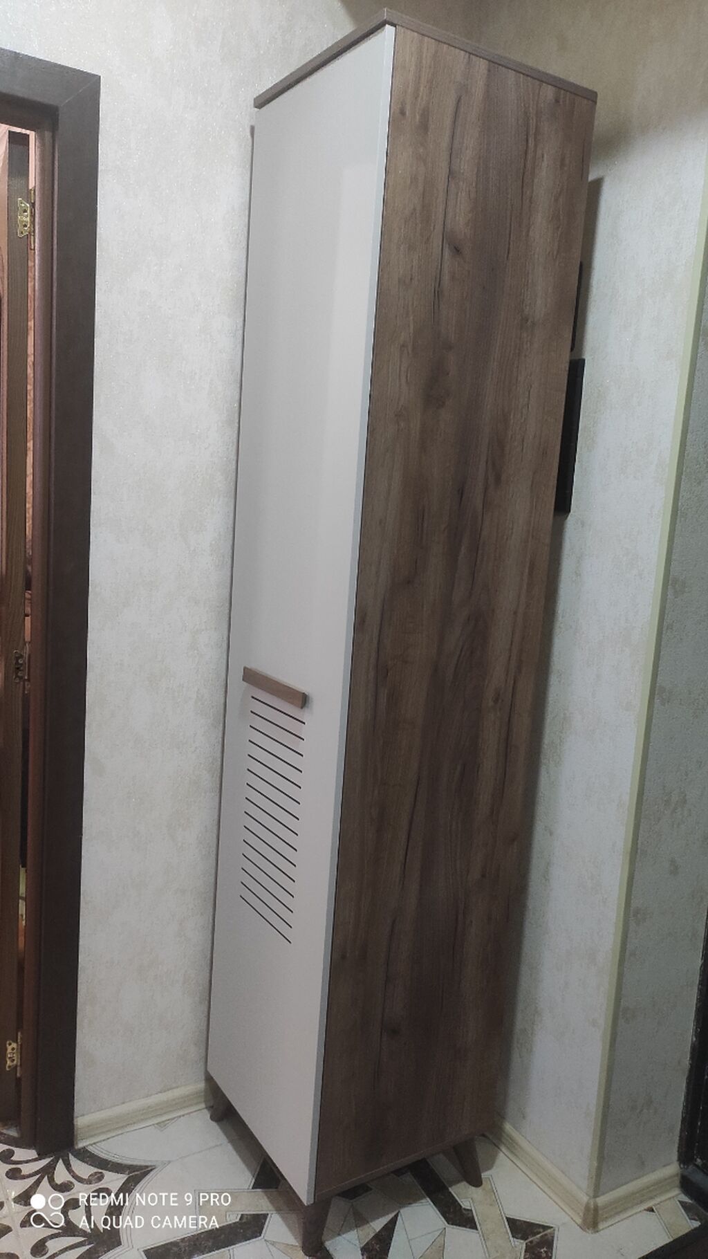 Dar koridor üçün hündür saxlama dolabı - Material: laminat/LDSP (ağ — Mallar, Bakı (5)