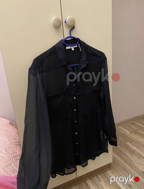 Koton qara şifon qadın köynəyi S/M — Xırdalan