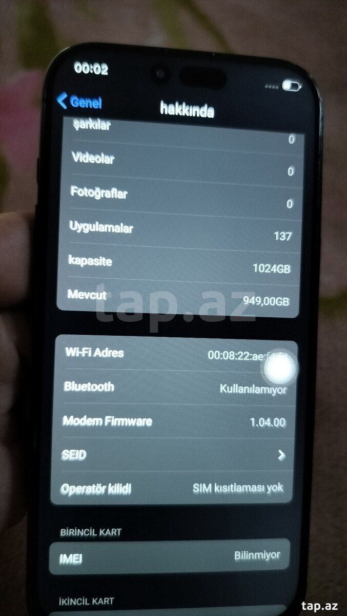 Apple iPhone Air Space Black 1TB/8GB — Telefonlar və qadjetlər, Bakı (5)