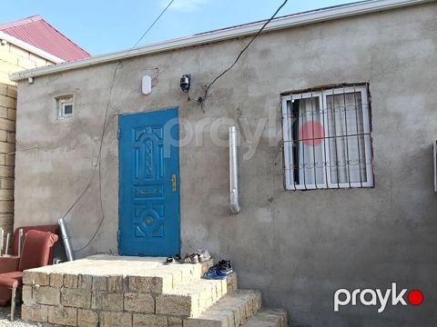3 otaqlı həyət evi - Plan: qonaq otağı mətbəxlə birlikdə, 2 yataq