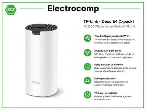 TP-Link Deco E4 (AC1200 Whole Home Mesh Wi-Fi Unit)