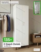 2 qapılı paltar dolabı - Ölçülər: 45×200×70 sm - Material: 18 mm — Furniture