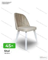 Stul – 40×45 sm - Yumşaq, komfortlu oturacaq və bel hissəsi - Düz — Мебель