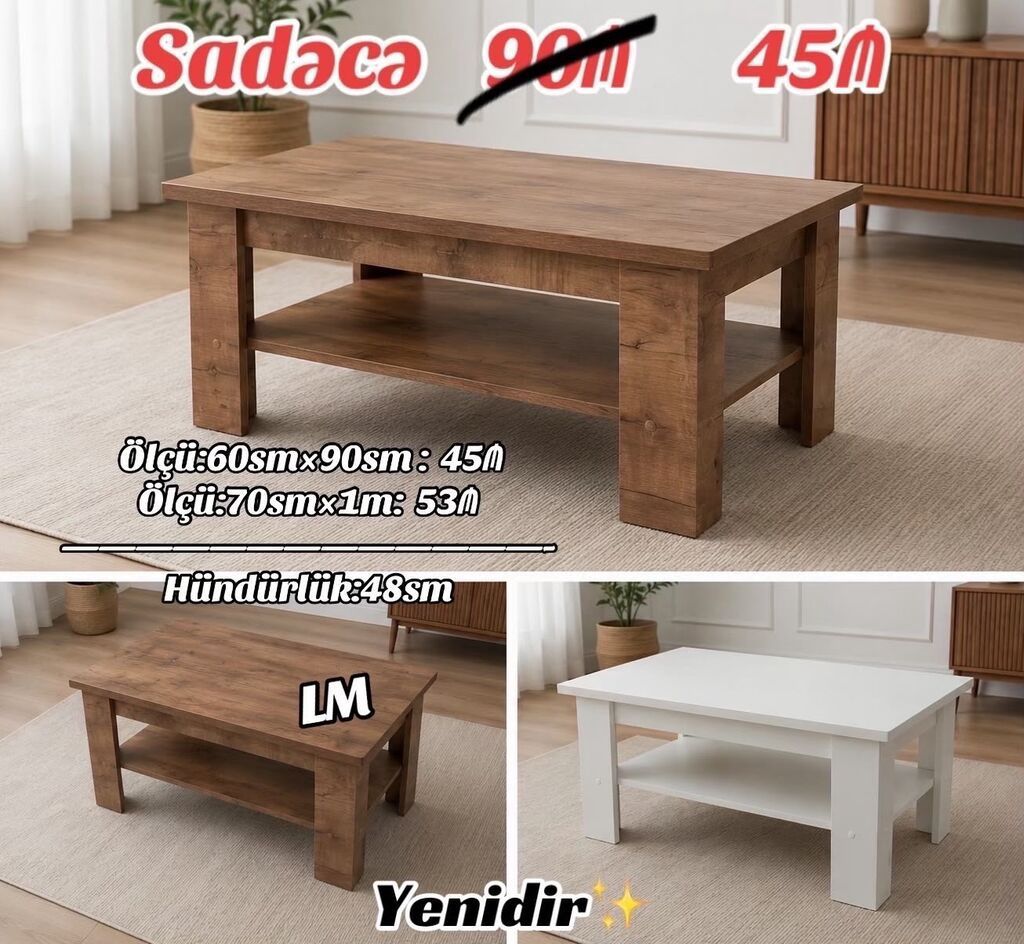 Jurnal masası — yeni, 2 ölçü, 2 rəng