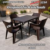 Yeni Plastik masa dəsti📌 Türk istehsalı masa + 4stul 📌 Qiymət: 125₼ — Furniture