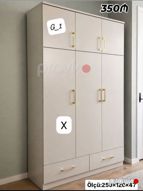 Mebel: 3 qapılı paltar dolabı Qiymət: 350 Xüsusiyyətlər: - Rəng — Bakı
