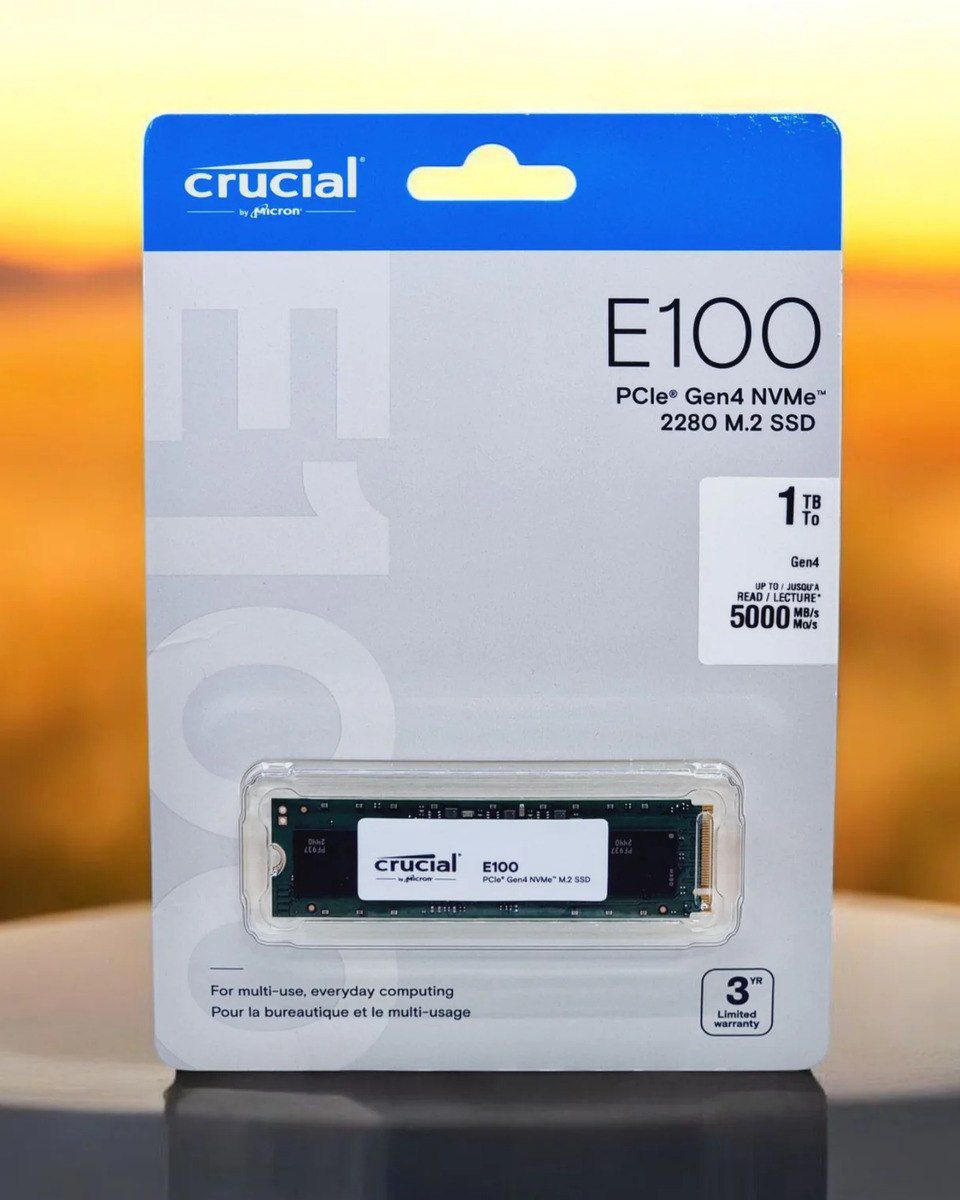 SSD Crucial E100 1TB NVMe M.2 PCI-E — Elektronika, Bakı