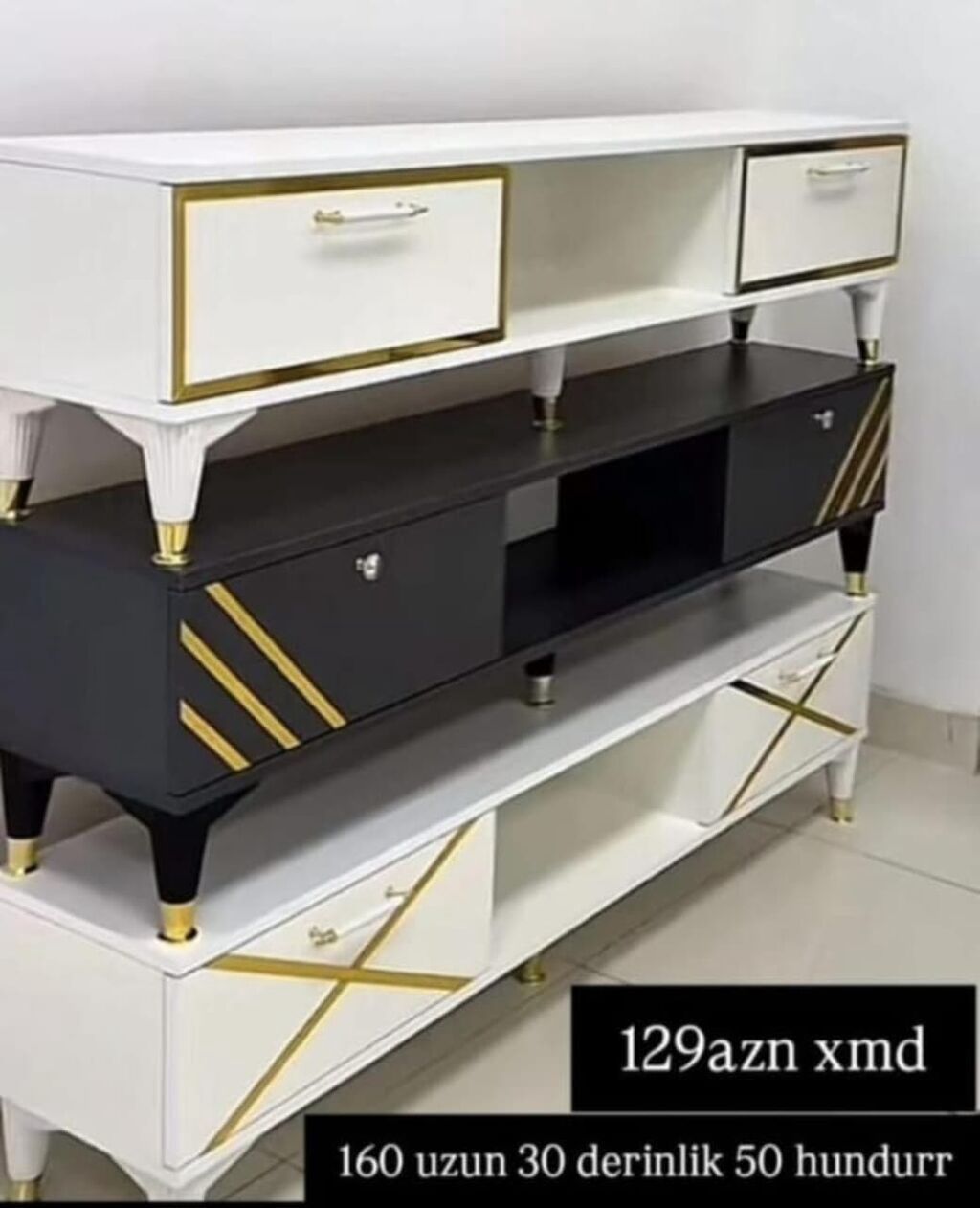 TV altlığı / media konsolu - Ölçülər: 160 sm uzunluq, 30 sm dərinlik — Mebel, Xırdalan