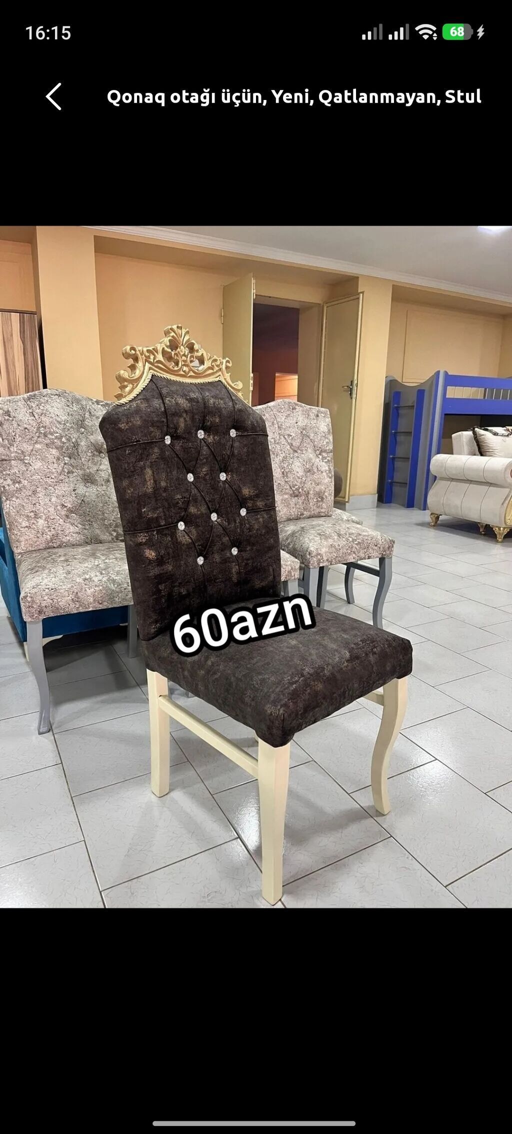 Qonaq otağı üçün, Yeni, Qatlanmayan, Stul — Stullar, Digah