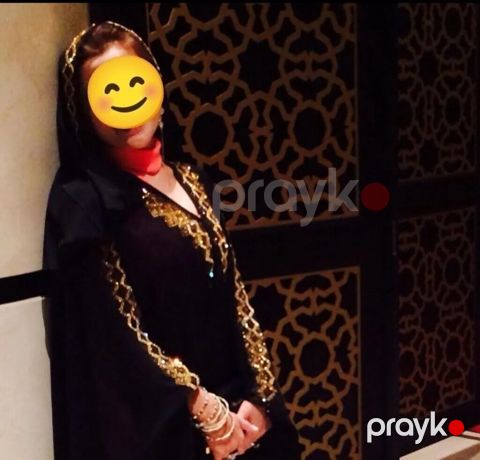 AL KHOLOOJ markalı abaya - Rəng: qara - Material: yüngül
