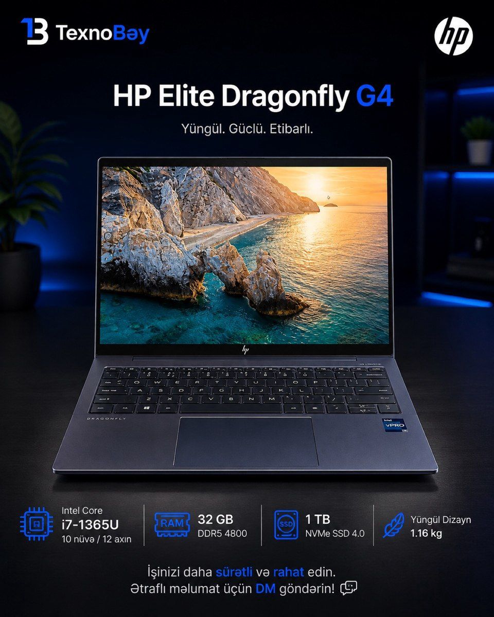 Noutbuk HP Dragonfly — Elektronika, Bakı