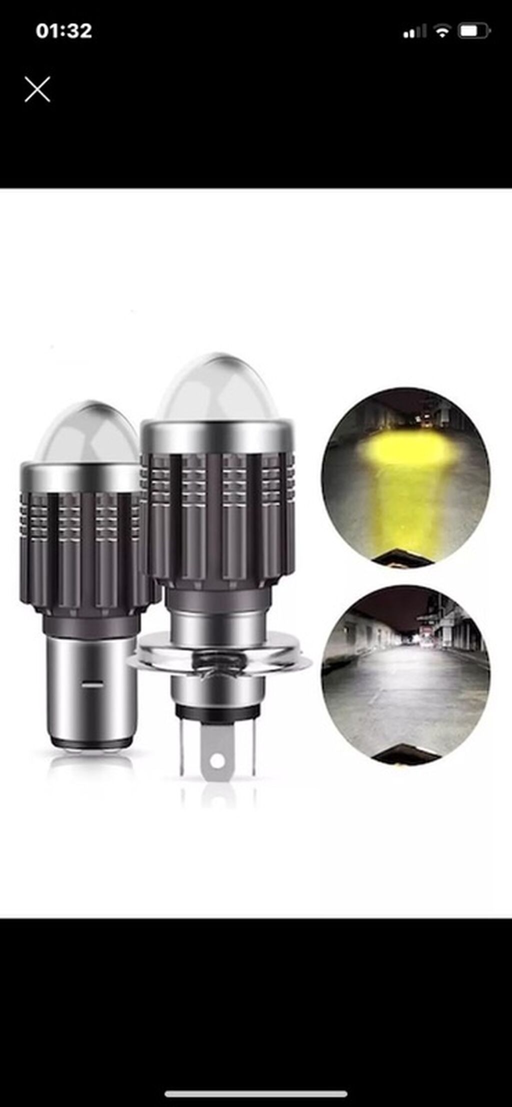 Avtomobil üçün LED fara lampaları - Növ: LED fara lampası (H4/P43t