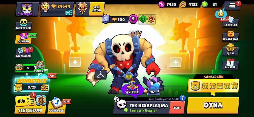 Brawl Stars hesabı - Yüksək səviyyəli profil