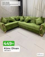 Künc divan – 280×200 sm Xüsusiyyətlər: - Mexanizm: Açılan, bazalı — Mebel