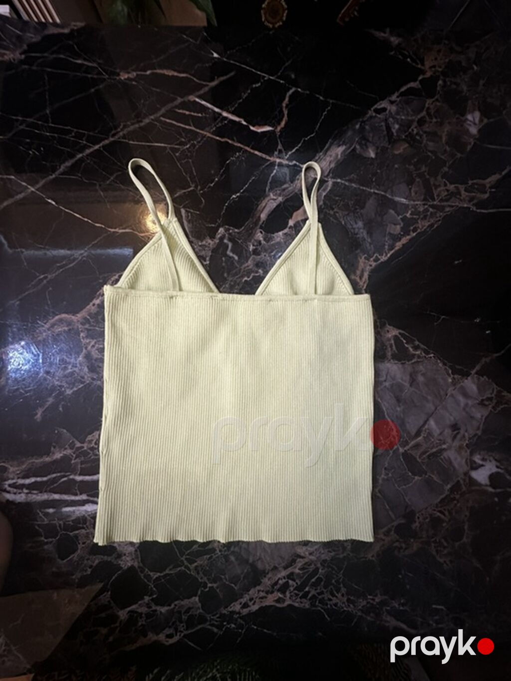 ZARA qadın topu - Model: Ripli trikotaj crop-top - Rəng: Açıq yaşıl — Şəxsi əşyalar, Bakı (2)