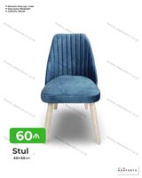 Stul – 49×49 sm • Müasir dizayn: Düz şaquli tikişli bel hissəsi ilə — Mebel