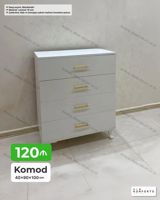Ağ rəngli komod - Ölçü: 40 × 90 × 100 sm - Material: 18 mm laminat - — Мебель
