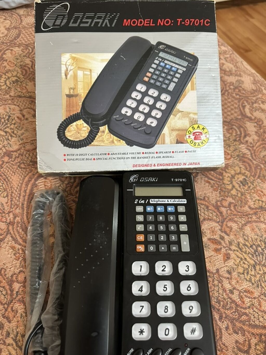 Osaki T-9701C stasionar telefon – 2‑si 1-də telefon və kalkulyator — Elektronika, Bakı (2)