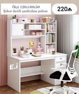 Düz masa, Stulsuz, Polkalı, Siyirməli, Sadə laminat — Zarmebel — Mebel