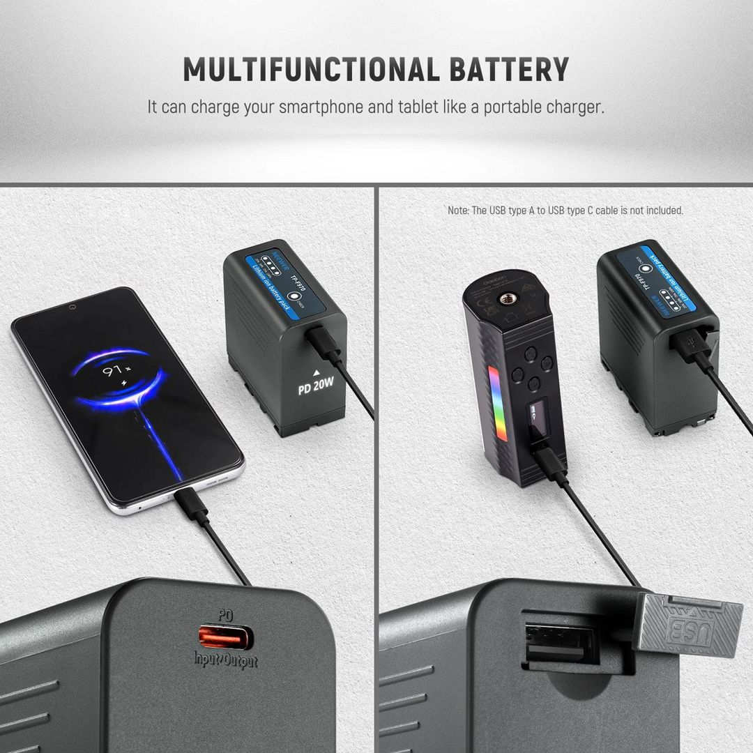 Neewer NP-F970 7800 mAh ikili batareya — Elektronika, Bakı (6)