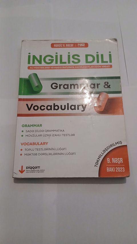 Məhsul: “İngilis Dili – Grammar & Vocabulary” (Nərgiz R. Nəcəf)