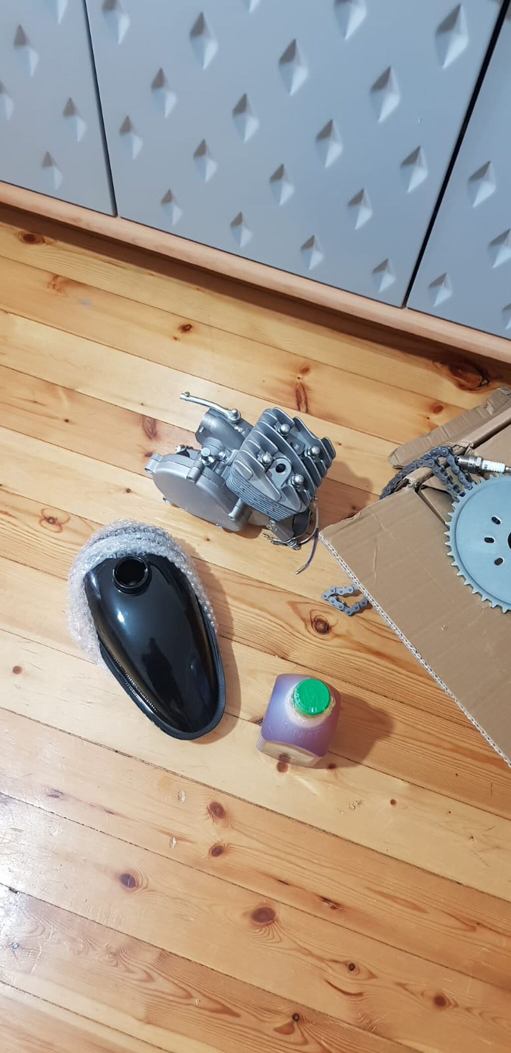 Moped/velosiped üçün benzin mühərriki dəsti – LD80 (iki dövrlü) — Bağ texnikası üçün qoşma, Bakı (7)