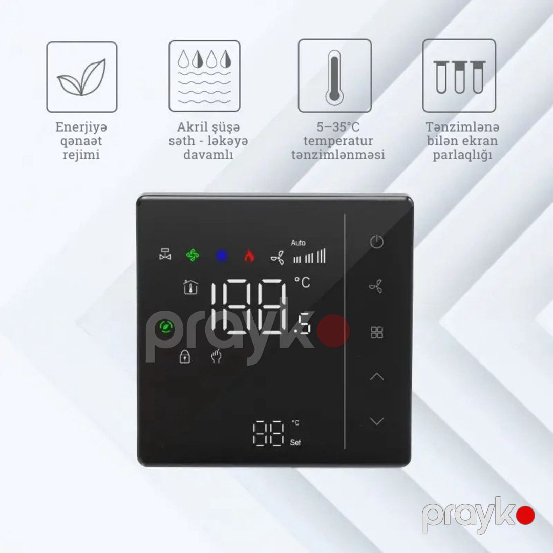 Ağıllı Fan Coil Termostatı Tuya WiFi (2-Pipe FCU) — Mallar, Bakı (8)