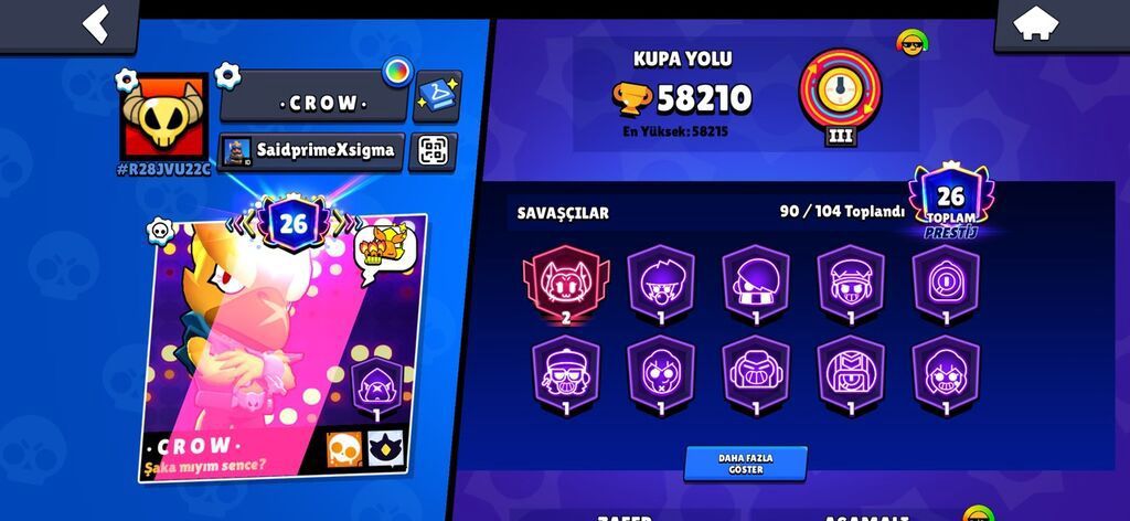 Brawl Stars hesabı – yüksək səviyyəli profil və zəngin kontent - Kupa — Digər, Masazır